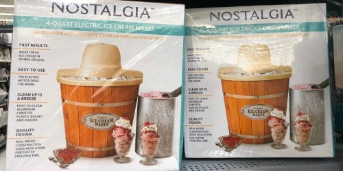 Nostalgia 4-Quart Electric Ice Cream Maker Only $20 at Walmart (Regularly $50)