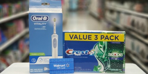 Oral-B Vitality Electric Toothbrush, Crest Toothpaste Multi-Pack + $10 Walmart eGift Card as Low as $33.30