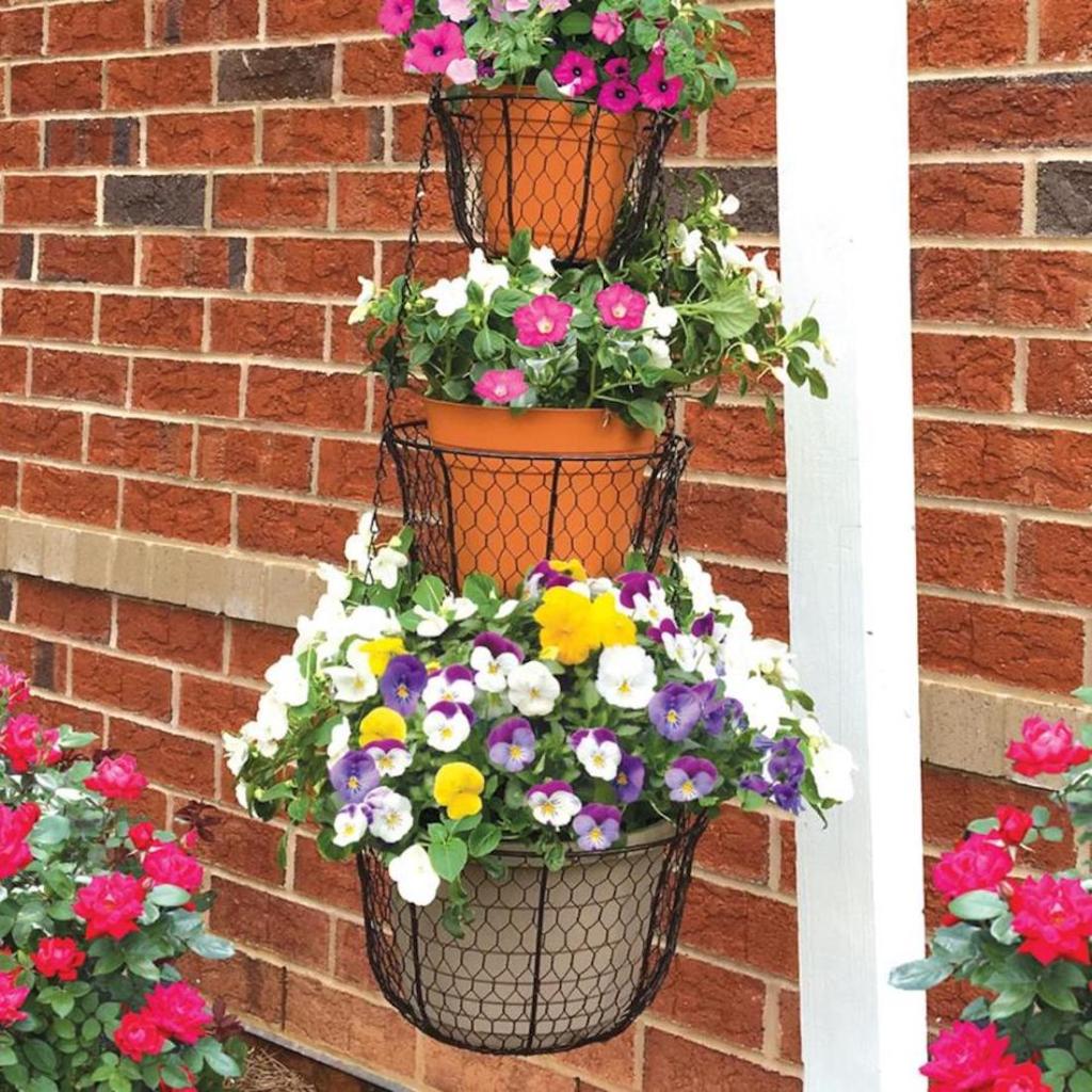 Hanging Planter with flowers
