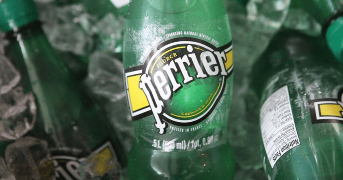 Perrier Sparkling Water in ice