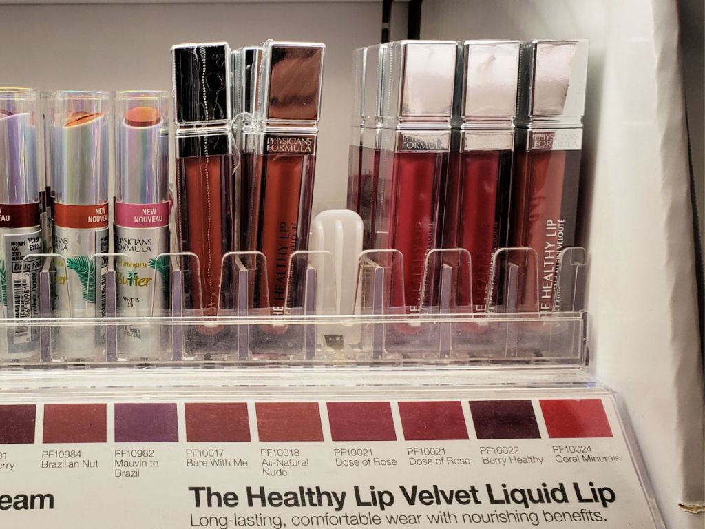 Target shelf with Physicians Formula Lip Velvet Liquid Lip