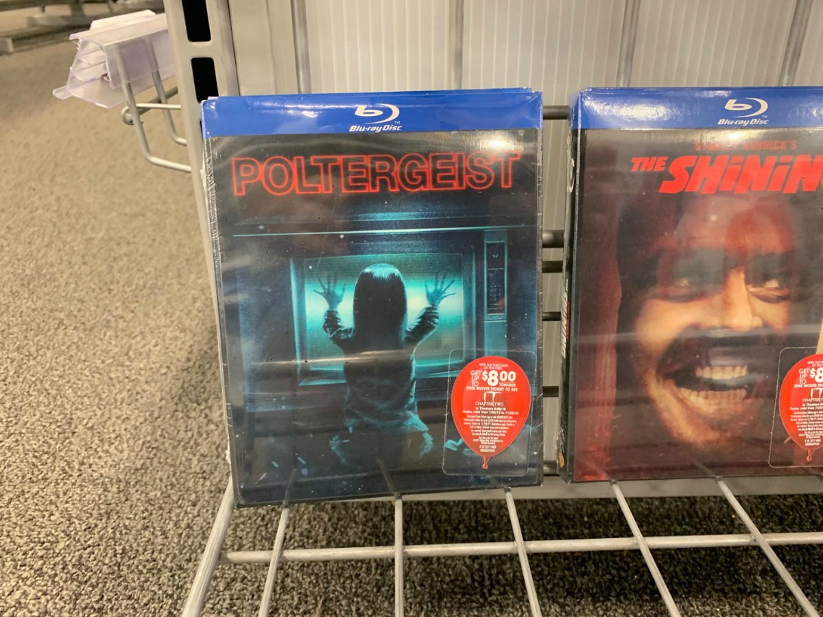 poltergeist and the shining blu-ray movies on shelf