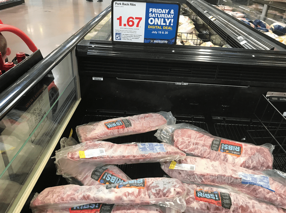Kroger Pork Backribs in freezer