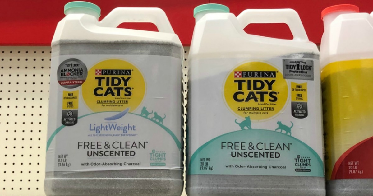 Purina Tidy Cats Free & Clean Litter on shelf