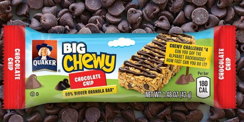 Quaker Big Chewy Granola Bars 36-Count Variety Pack Only $9.56 Shipped at Amazon (Just 27¢ each)