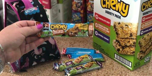 Quaker Chewy Granola Bars 58-Count Variety Pack Only $7.43 Shipped for Prime Members | Just 13¢ Each