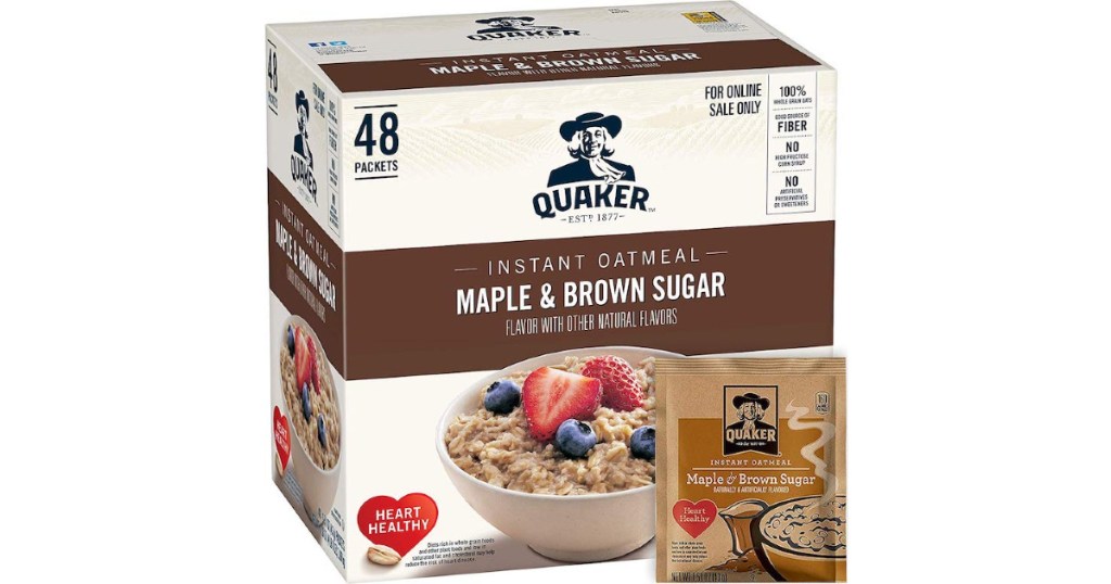 quaker instant maple brown sugar oatmeal
