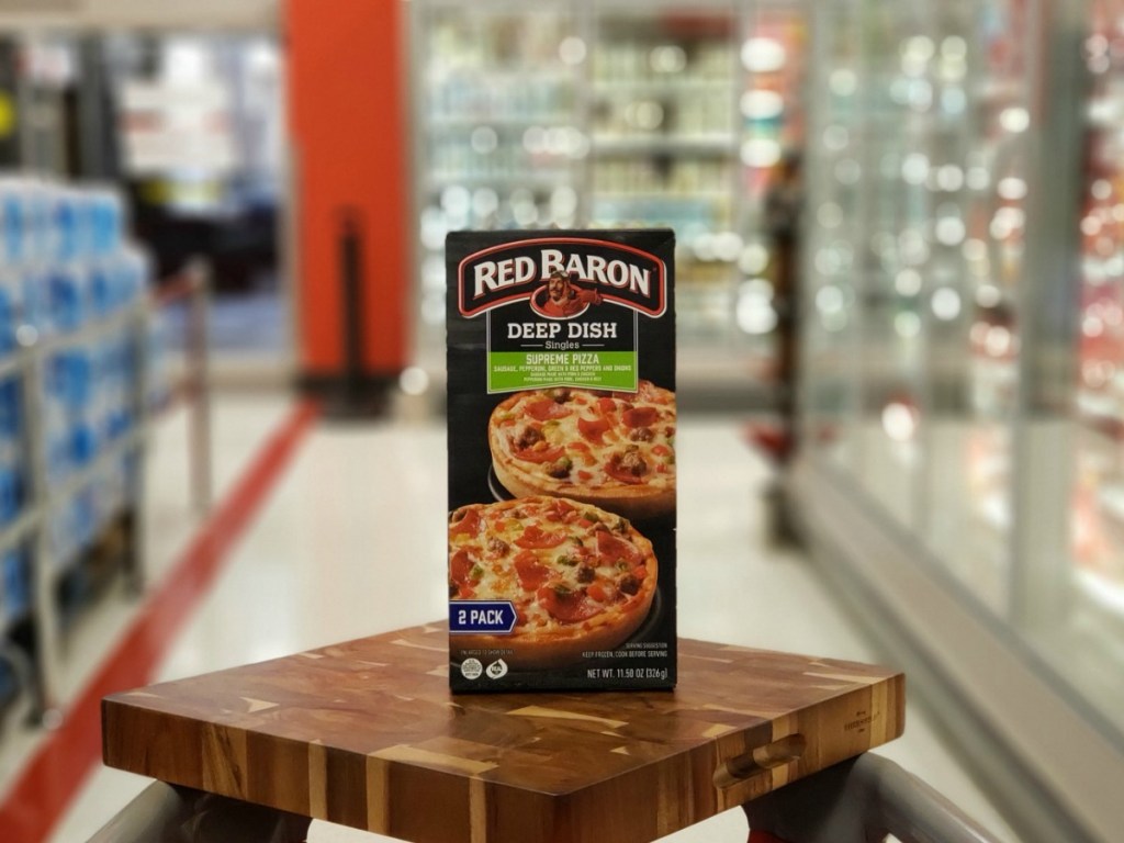 red baron pizza singles box