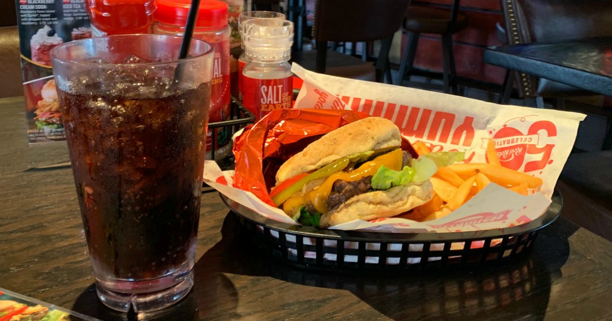 Red Robin Gourmet Burger Bottomless Fries And Drink Only 10