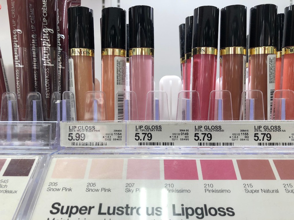 Revlon lipgloss display at Target