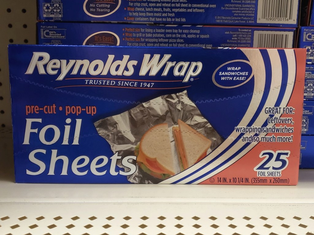Reynolds Wrap Foil Sheets 25-Count Only $1 at Dollar Tree