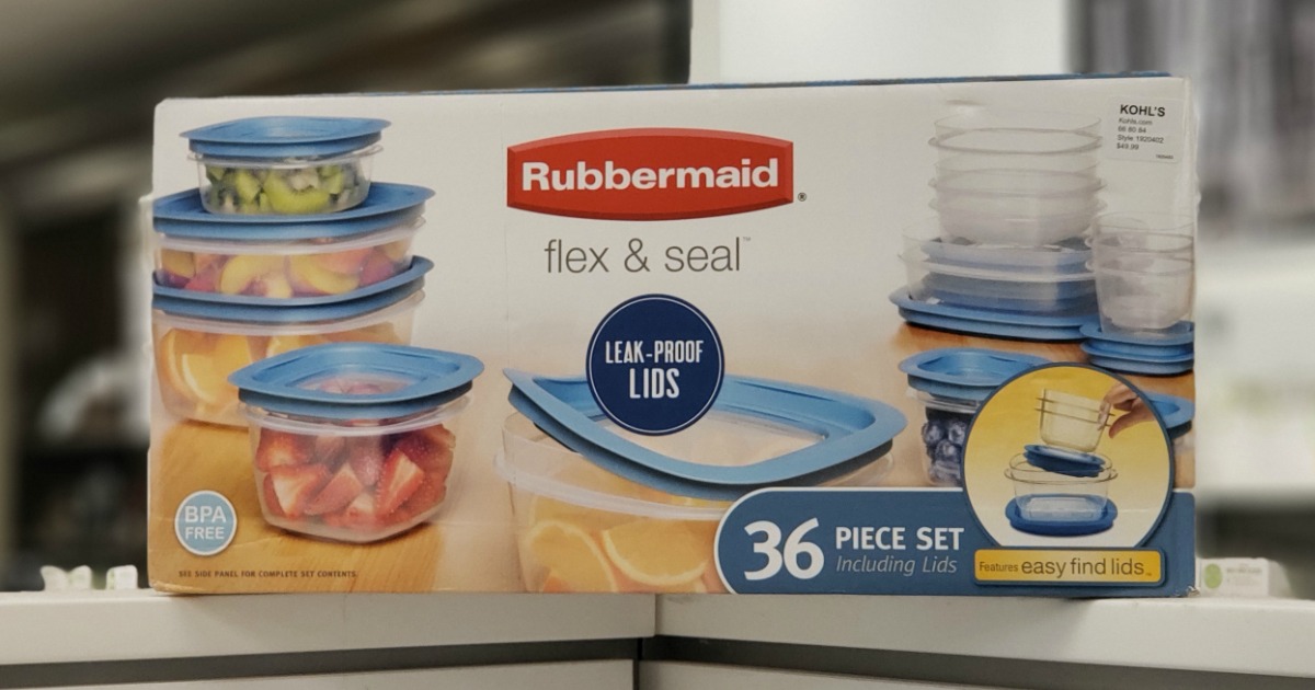 Rubbermaid Flex & Seal 36-Piece Food Storage Set