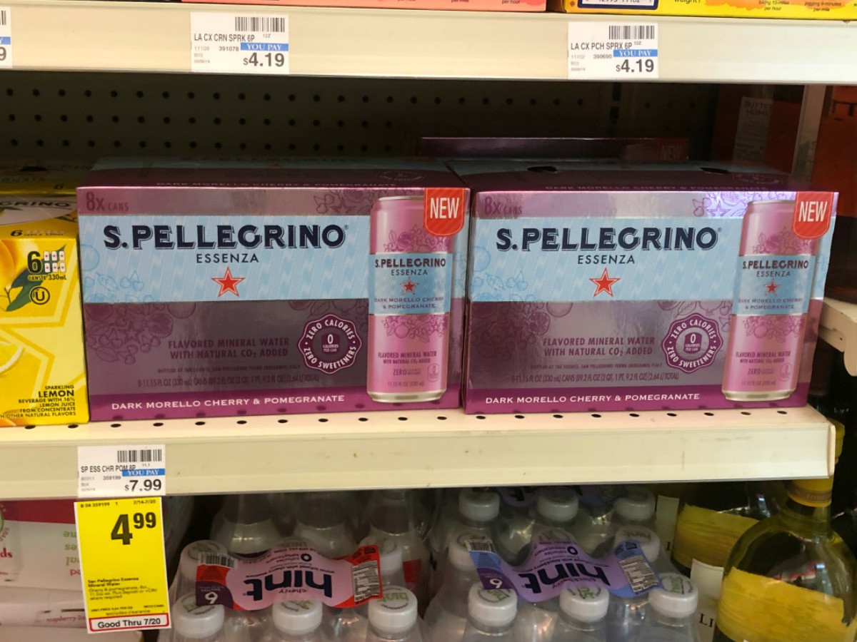 S. Pellegrino Essenza Sparkling Water 8-Pack in CVS on shelf
