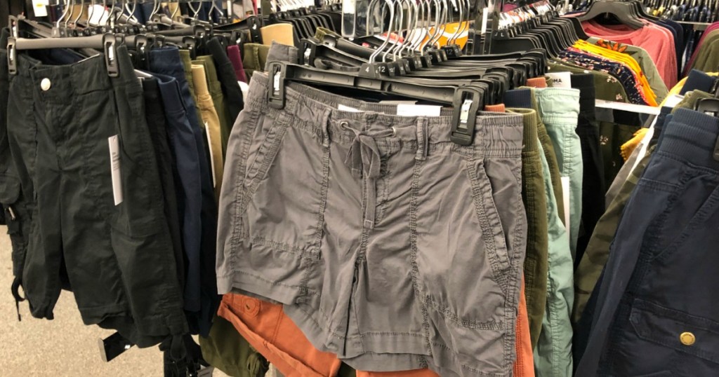 Gray SONOMA Goods for Life Front Pocket Shorts on hanger in Kohl's