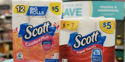 Scott Paper Towels or Toilet Paper Multi-Packs Only $3 at Walgreens (Just Use Your Phone)