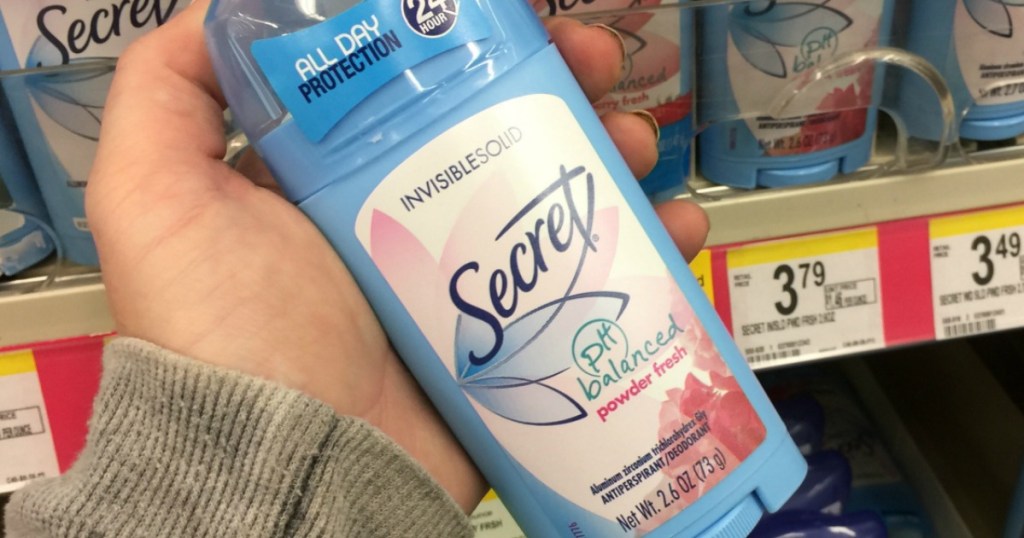 Secret deodorant for women's in Powder Fresh scent in hand