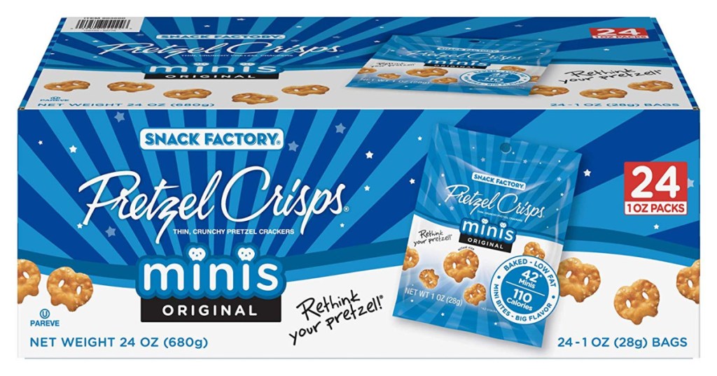 Amazon Prime Snack Factory Mini Pretzel Crisps 24Count Only 7