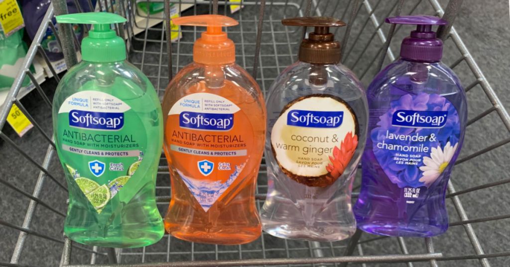 Softsoap hand soap in basket