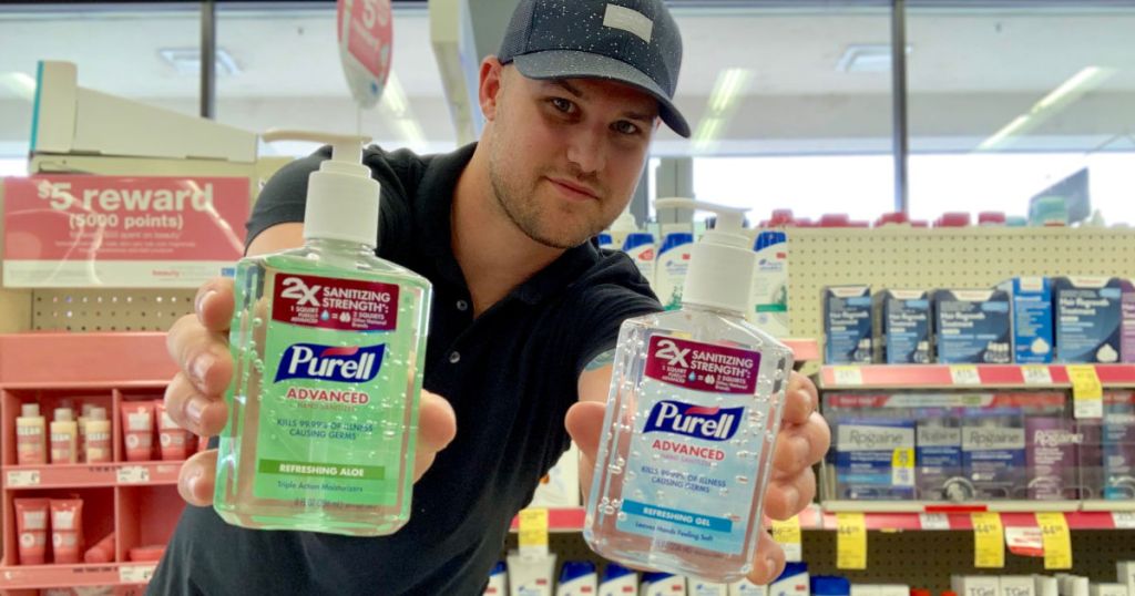 Stetson holding original and aloe purell in walgreens