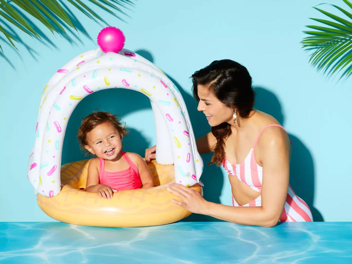 target baby float with canopy