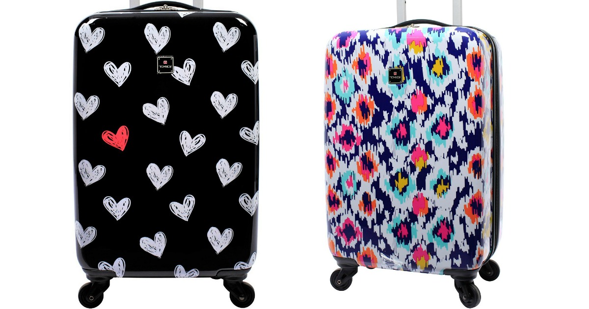 patterned luggage