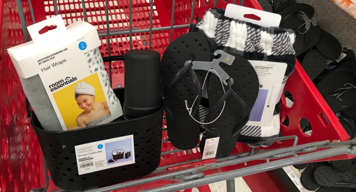 Dorm Room Essentials in Target cart