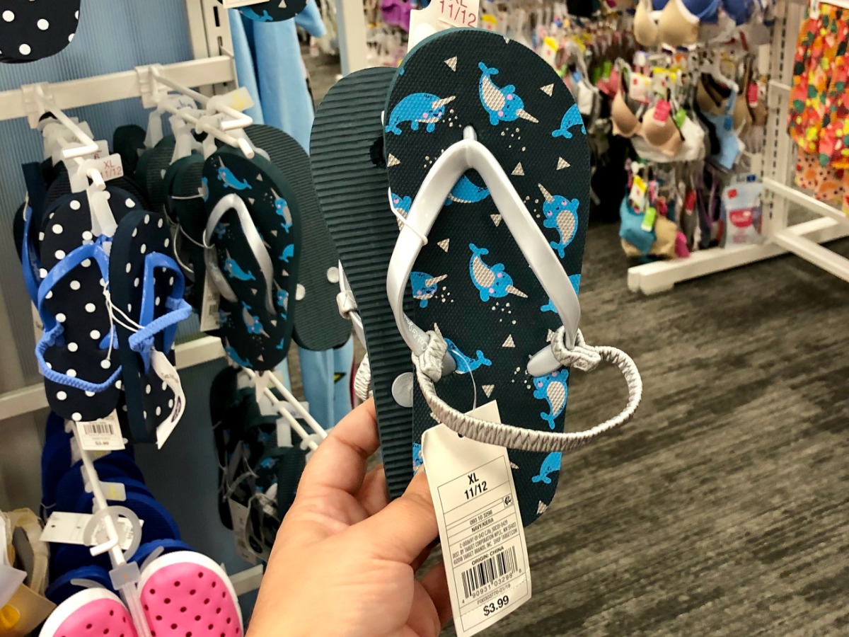 target kids flip flops