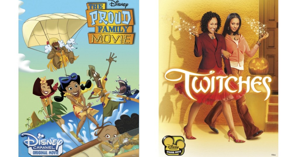 The Proud Family Movie and Twitches movie covers