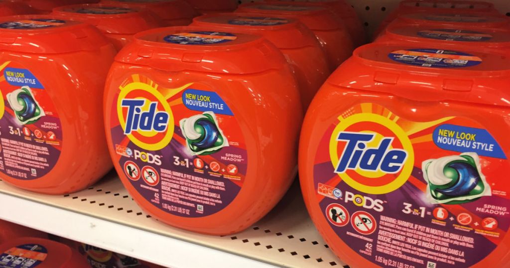 Tide Pods Spring Meadow on shelf