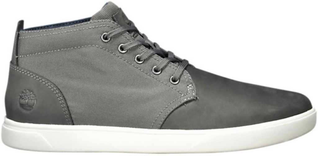 Timberland-brand Men's shoes in gray shade with white sole