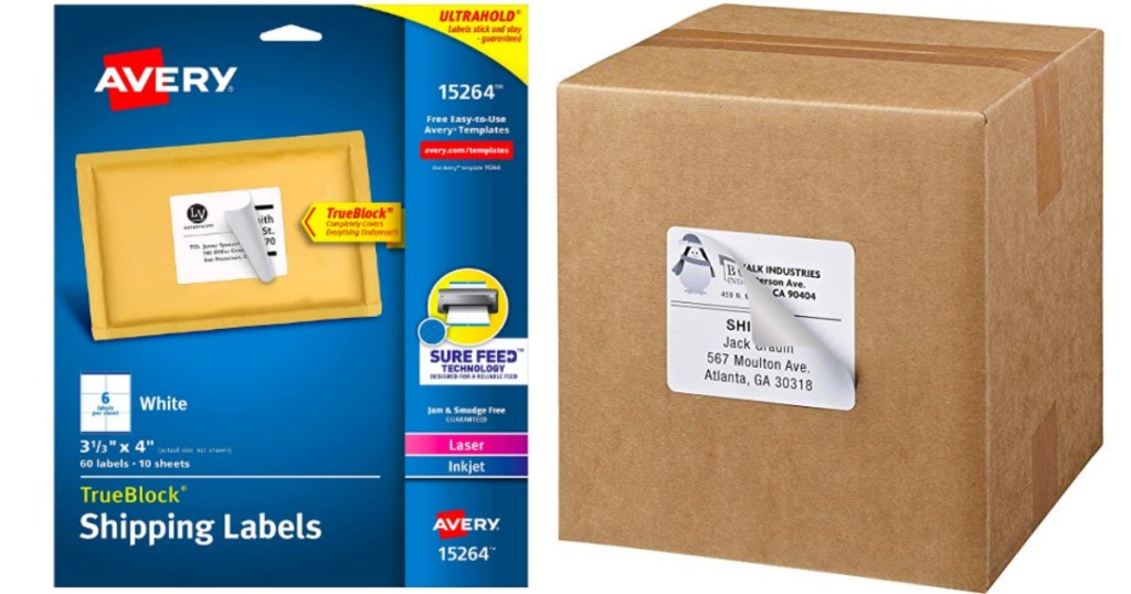 Avery Shipping labels with a package