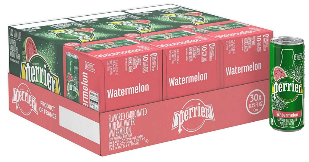 Perrier Watermelon Sparking Mineral Water, 30-Pack case