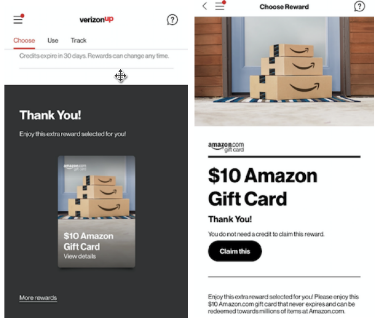 Verizon Amazon Gift Card Offer