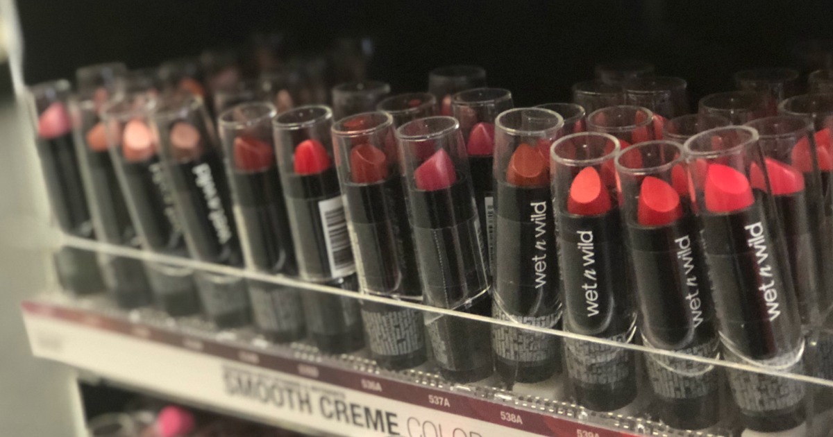 Wet n Wild Lipsticks on store shelf