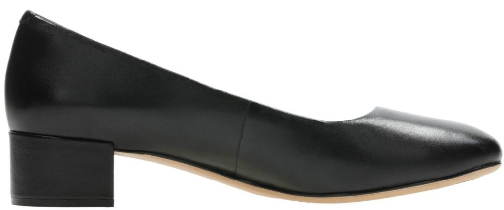 women's black block heels