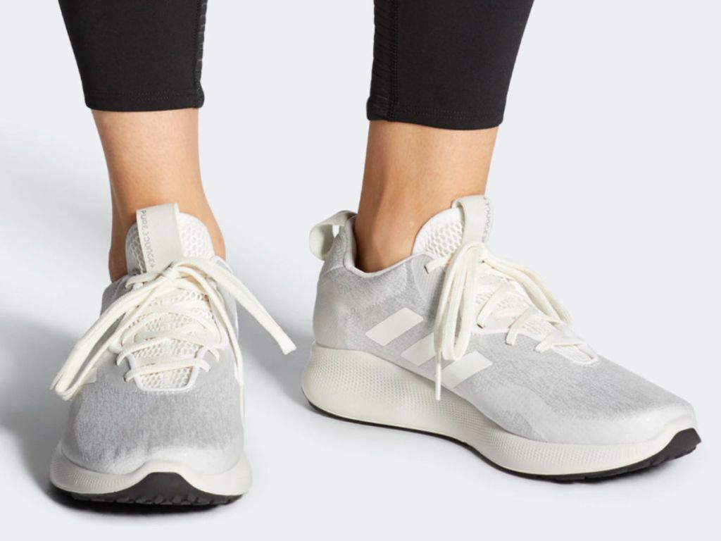 Women wearing Purebounce+ Street Shoes in grey white