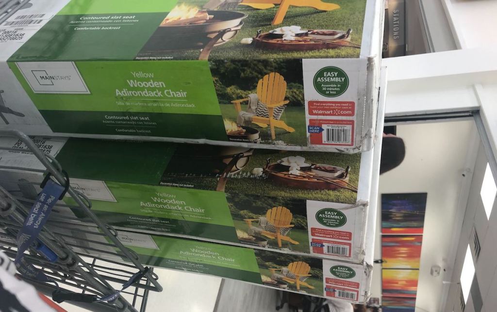 Yellow Wooden Adirondack Chair Walmart
