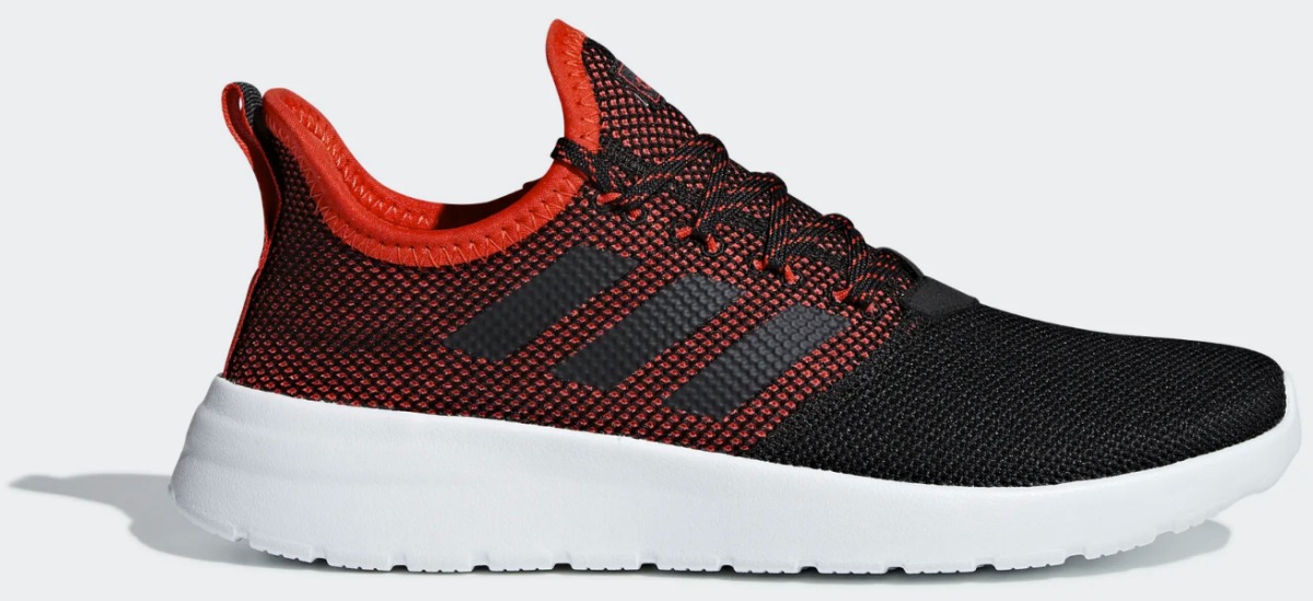 Black and red adidas brand shoe 