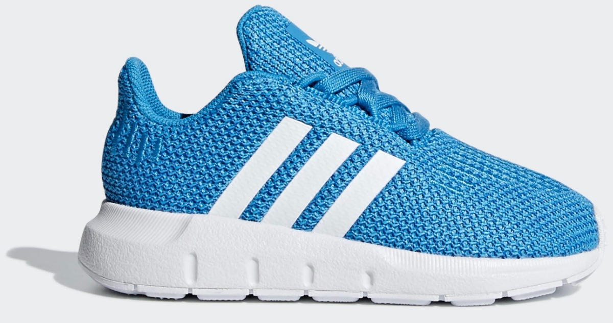 light blue and white toddler shoes from adidas
