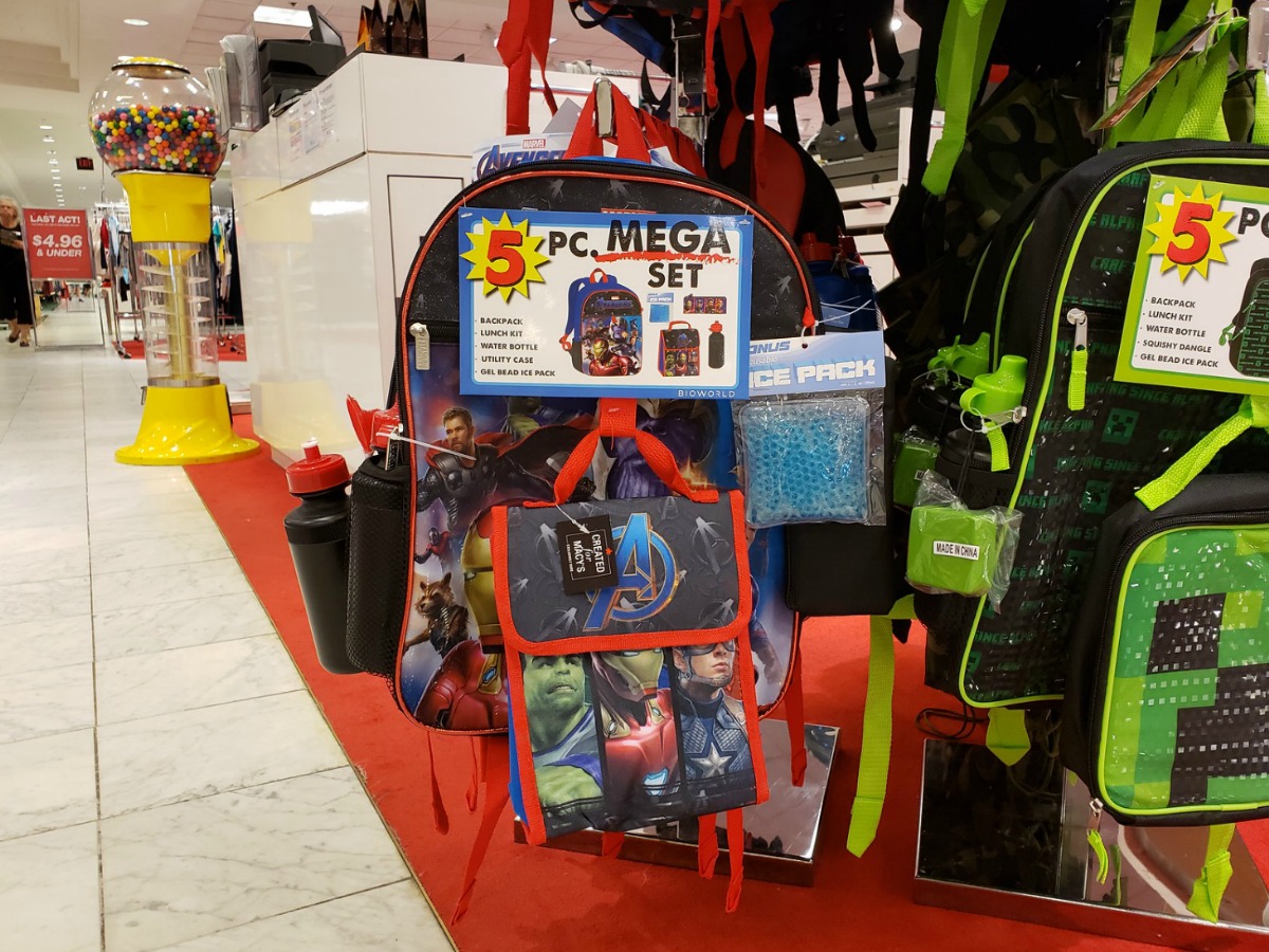avengers backpacks at macys store