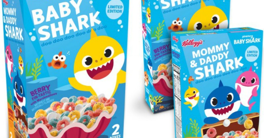 boxes of baby shark cereal