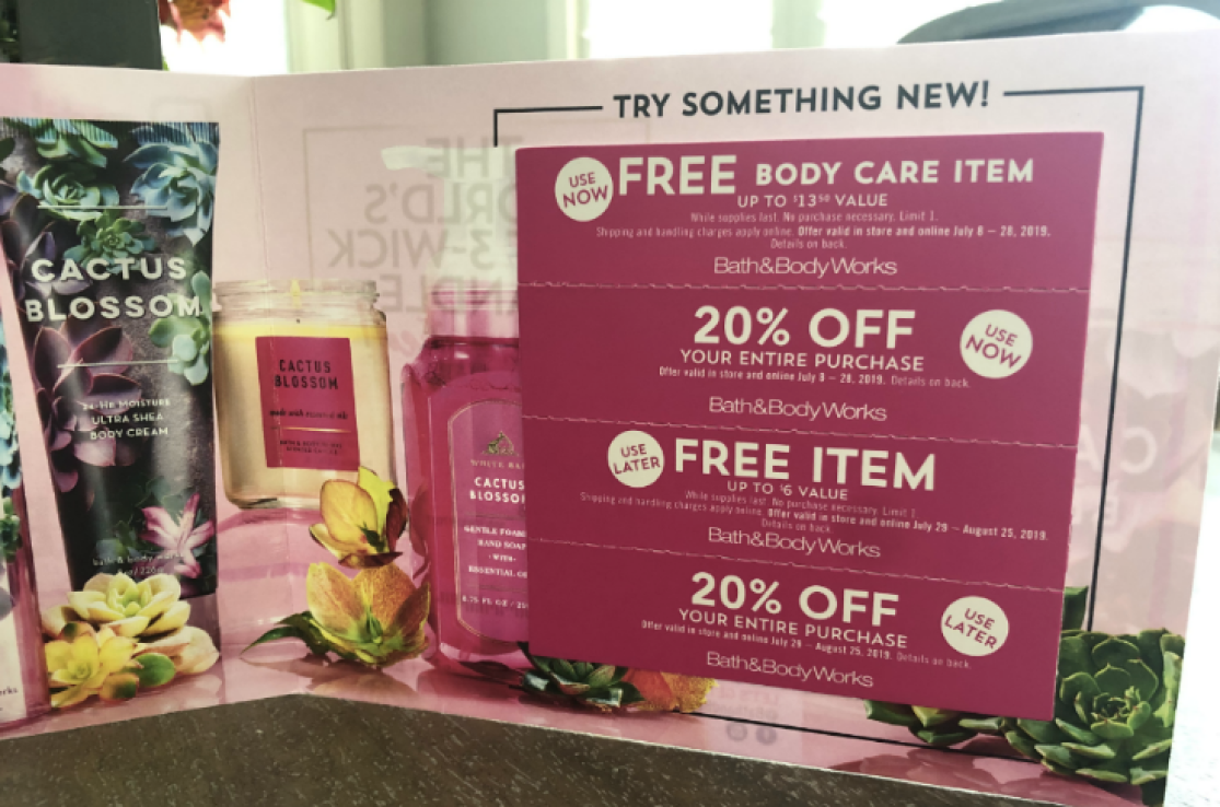 New Bath & Body Works Coupon Booklet w/ FREE Item Offers Check Your