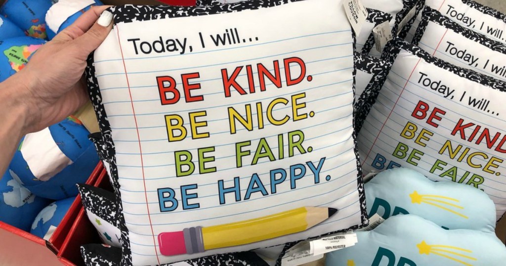 be kind be nice be fair be happy pillow