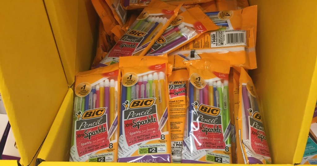 pile of BIC Xtra Sparkle Mechanical Pencils 8-Count