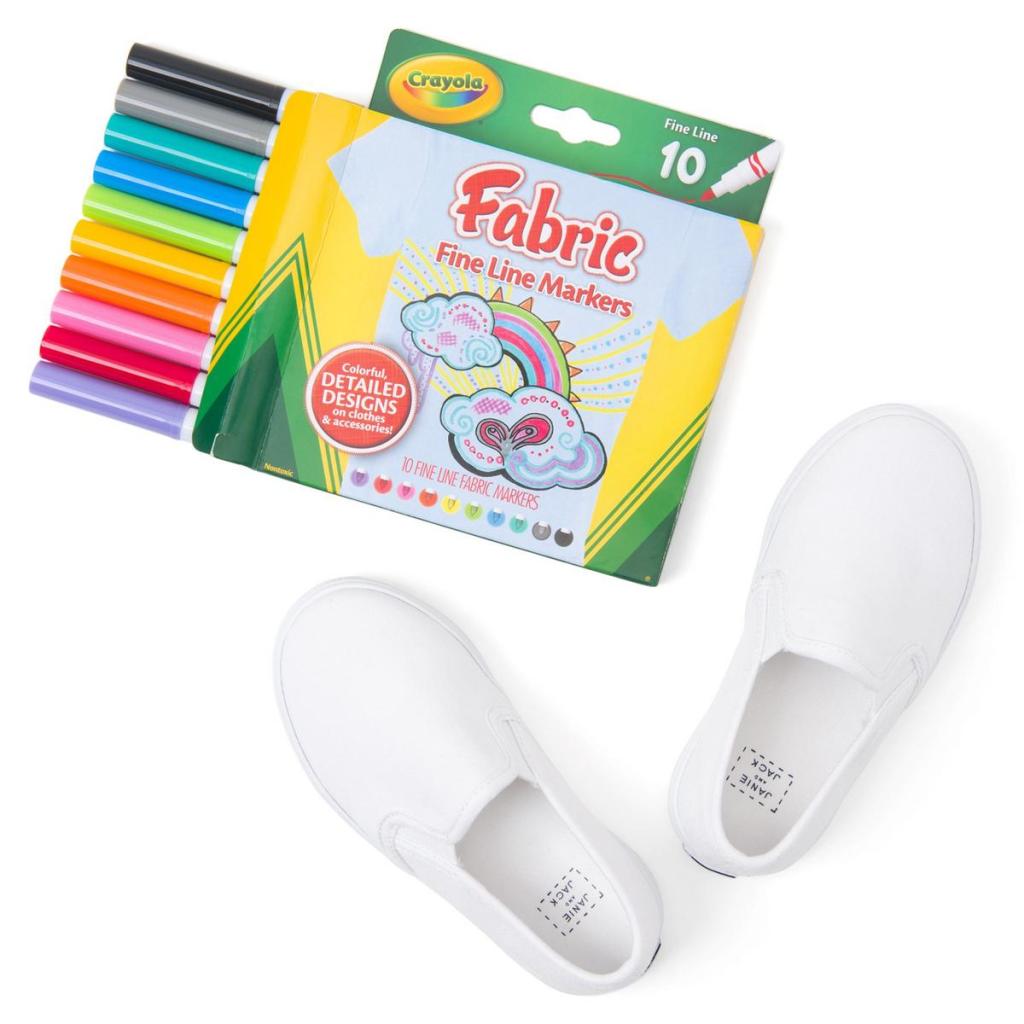 DIY Canvas Shoes with Crayola Fabric Markers