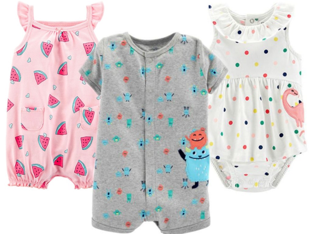 three sets of children's small clothing