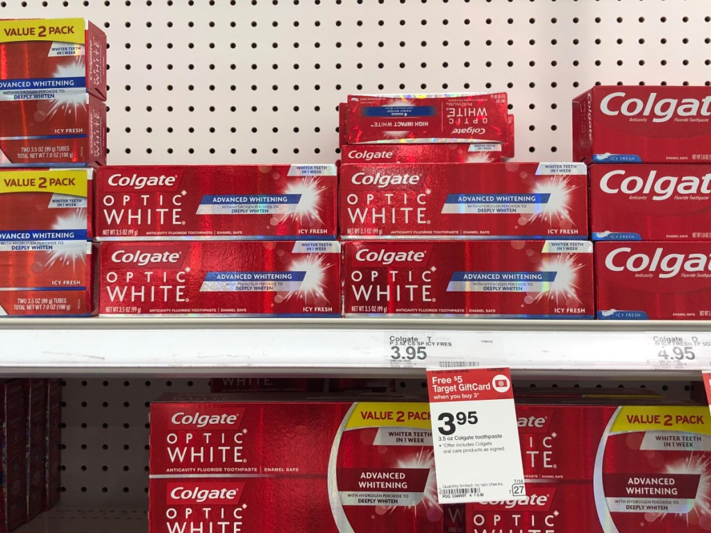 colgate toothpaste target shelf