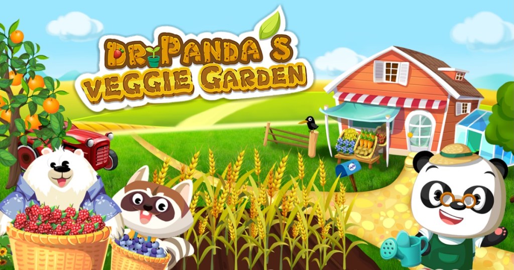 dr panda's veggie garden with the garden and animals 