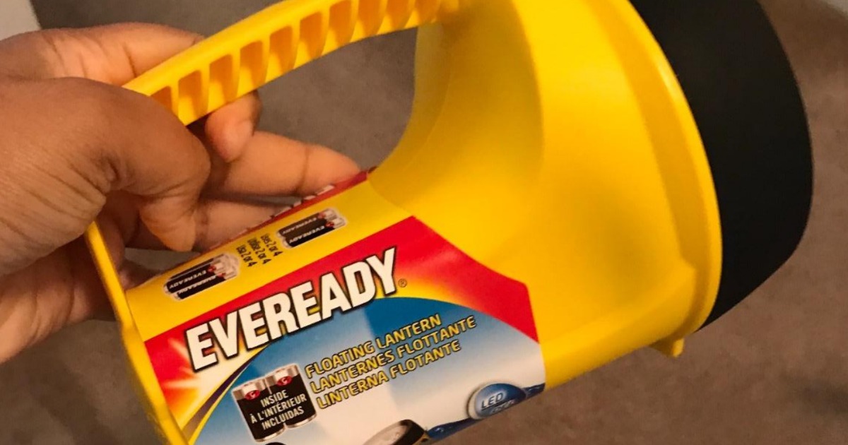 Eveready 6 Volt Floating Lantern Plastic Flashlight Yellow Used