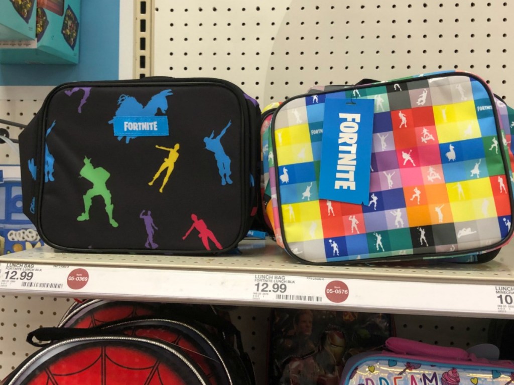 lunch bags on display in store